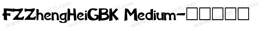FZZhengHeiGBK Medium字体转换